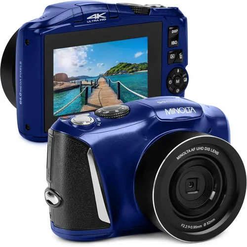 Vista 11 de Minolta MND55 64MP 4K Ultra HD Wi-Fi Cámara Digital - Negro