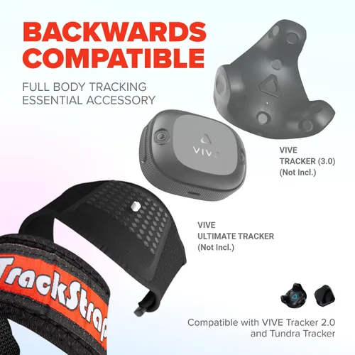 Vista 3 de Rebuff Reality TrackStrap Trackstraps para Vive Ultimate Tracker, Vive Tracker, Tundra Tracker + 4 puertos USB Hub para Vive Tracker USB dongles