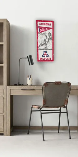 Vista 2 de KH deportes ventilador 7"x 18" Arizona Wildcats Vintage Player
