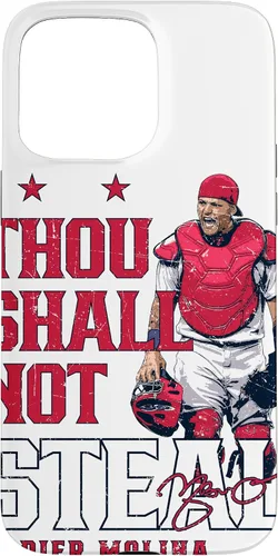 Vista 31 de Thou Shall Not Steal Yadier Molina St Louis MLBPA - Carcasa para iPhone 17