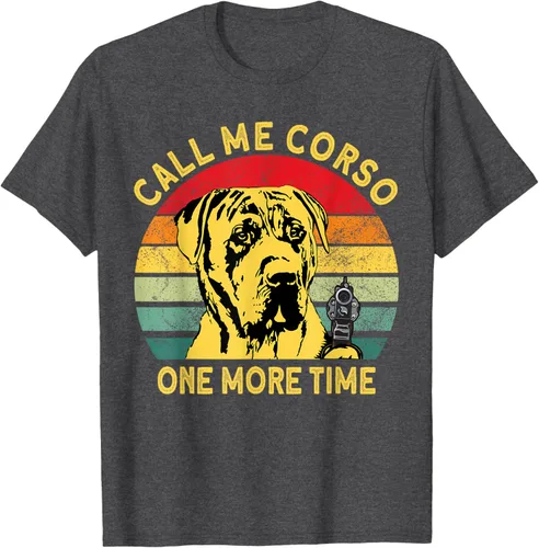Vista 33 de Canary Dog Dad Call Me Corso Once More Perro Presa Canario Camiseta, Negro