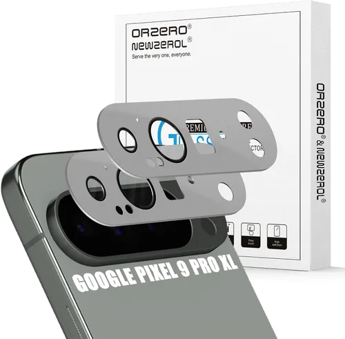 Vista 47 de Orzero Paquete de 2 protectores de lente de cámara compatibles con Google Pixel 9 Pro XL, protector de cámara de metal y vidrio de alta calidad