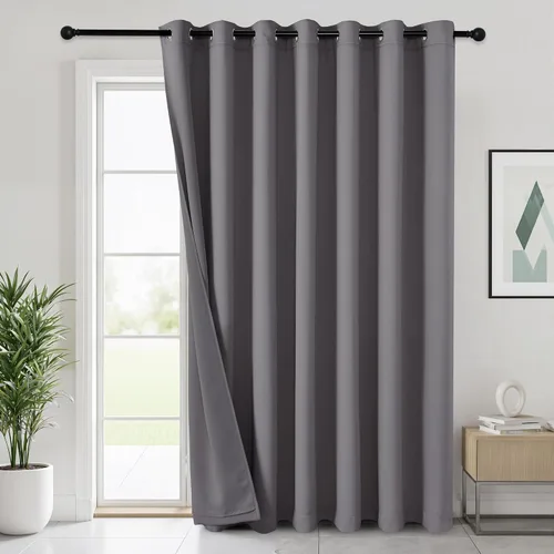 Vista 66 de RYB HOME - Cortinas con cancelación de ruido de 63 pulgadas de largo, juego de 2 paneles, 3 capas totales, cortinas opacas, insonorizadas