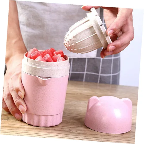 Vista 2 de UKCOCO Manual Mini Fruit Squeezer Juicer Cup for Home Multipurpose Hand Press Juicer for Oranges and High Water Content Fruits Portable Household