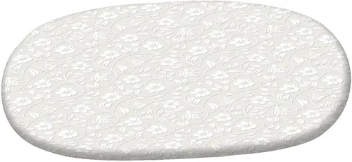 Vista 3 de Mantel ajustable ovalado de poliéster elástico floral, mantel ajustable con estampado floral monocromático de arte moderno, se adapta a mesas