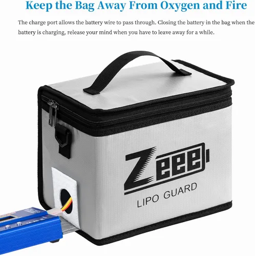 Vista 7 de Zeee 7.4V 50C 2200mAh 2S RC Lipo Batería con XT60 Plug 2 Pack Baterías con 1 unids Lipo Safe Bag Bolsa ignífuga a prueba de explosiones para carga