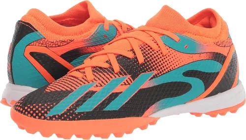 Vista 7 de adidas Tenis de fútbol unisex X Speedportal Messi.3 Turf para adultos, Team Solar OrangeMint RushBlack, 10.5 Women9.5 Men