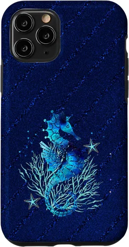 Vista 29 de Turquoise Seahorse Ocean Background Case for iPhone 17