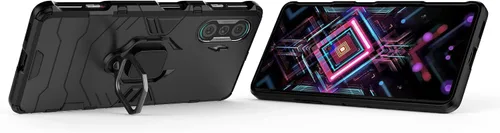 Vista 3 de NB - Funda resistente para Redmi K40 Gaming Edition, funda con anillo para Redmi K40 Gaming Edition, funda con bucle para el dedo con soporte