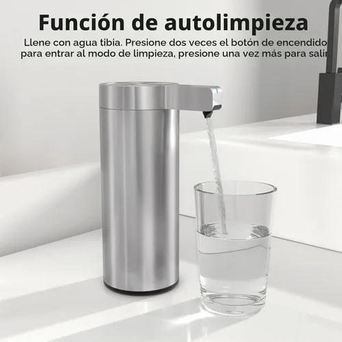Vista 6 de Newise Dispensador automático de jabón, sin contacto, 9 oz, acero Acero inoxidable