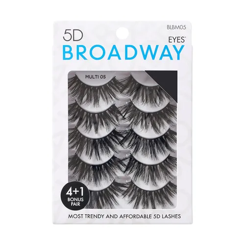 Vista 9 de Broadway - Juego de 5 pares de pestañas postizas de aspecto natural a dramático (01)