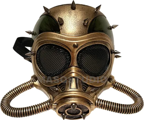 Vista 2 de Masq Disfraz de Halloween para cosplay, Steampunk, para fiesta, mascarada, máscara de gas