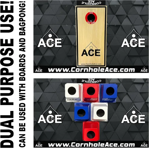 Vista 3 de CornholeAce ACE Juego de almohadillas para jugar cornhole - Incluye 2 alfombrillas de Cornhole
