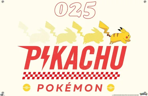Vista 4 de Pokémon - Póster de pared de nostalgia Pikachu con pasadores