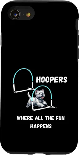 Vista 13 de iPhone 14 Pro Max Dog Agility - Dog Hoopers - toda la diversión pasa con Westie Case