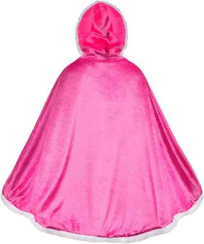 Vista 4 de Party Chili Fur Princess Hooded Cape Cloaks Costume for Girls Dress Up