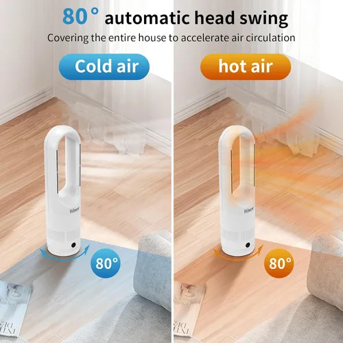 Vista 4 de Hiluce Ventilador sin aspas de 22" para dormitorio con control remoto