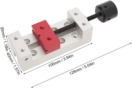Vista 5 de Mini abrazadera plana, 1.969 in/2.0 pulgadas de aluminio, mini prensa de taladro de mesa portátil, tornillo de banco de mesa, herramienta