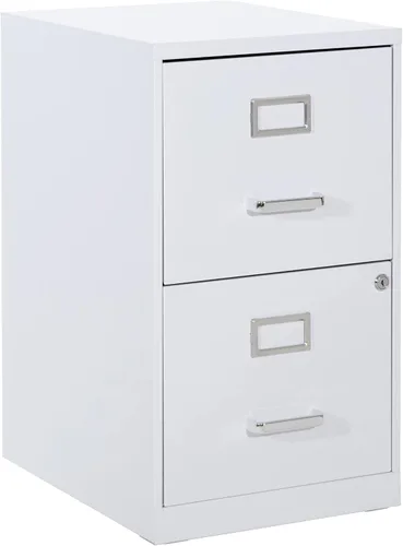 Vista 12 de OSP Home Furnishings Archivador metálico con 2 cajones, color gris