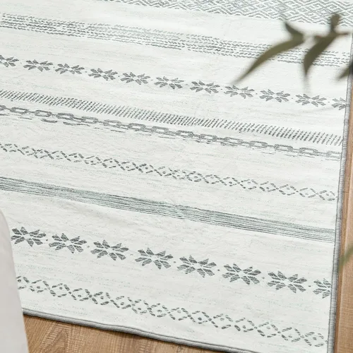 Vista 211 de jinchan Alfombra marroquí de pasillo 2x6 - Alfombra de pasillo lavable a máquina para cocina, alfombra moderna geométrica suave de pelo bajo