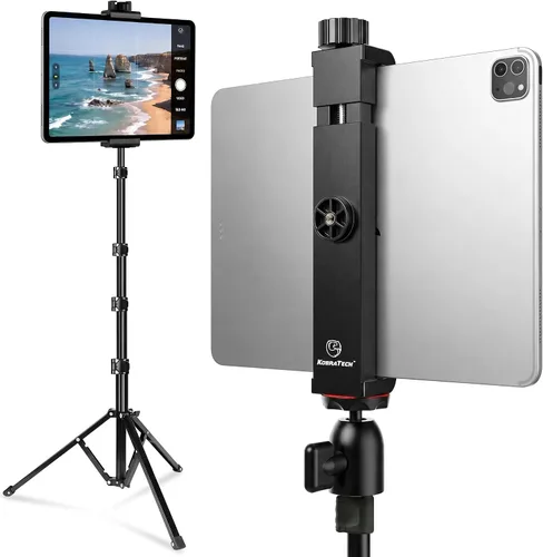 Vista 9 de Adaptador de montaje en trípode para iPad con control remoto Bluetooth, funciona con todas las tabletas