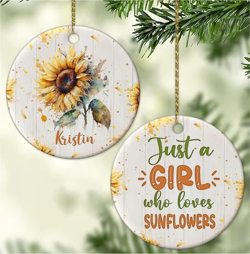 Vista 8 de Hyturtle Adorno de Navidad personalizado para amantes de los libros, adorno de cerámica con nombre personalizado de Just A Girl Who Loves Bookworm