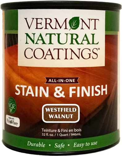 Vista 27 de Vermont Natural Coatings PolyWhey Stain & Finish - Champlain Blue - Cuarto de galón