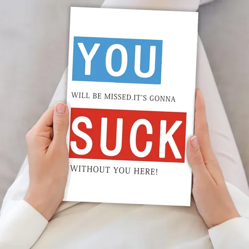 Vista 5 de BENNLOOS Tarjeta de Definición de Despedida con Sarcasmo para Mejor Amigo del Trabajo, Regalos de Despedida Groseros para Compañeros de Trabajo