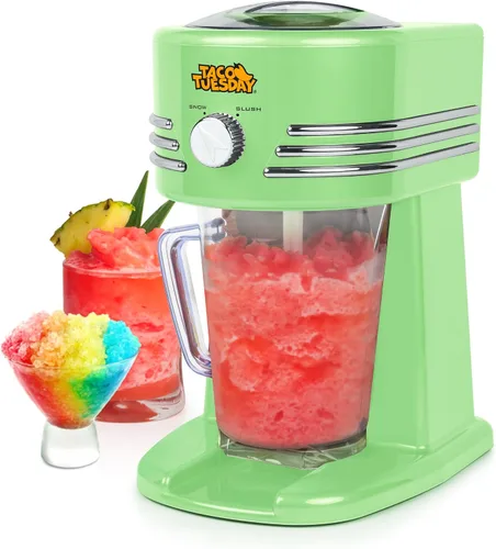 Vista 8 de Nostalgia Estación de bebidas congeladas de 40 onzas, perfecta para bebidas de granizado, conos de nieve, margaritas, daiquiris, cuchillas de acero