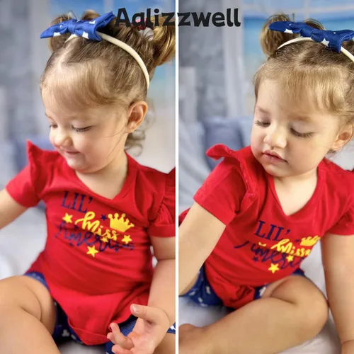 Vista 3 de Aalizzwell Conjunto de ropa de Pascua para bebés y niñas pequeñas