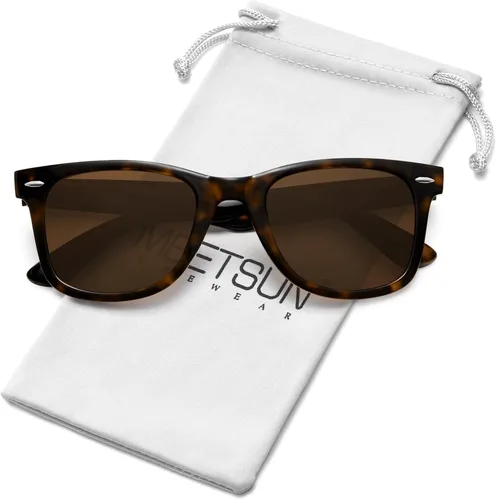 Vista 32 de MEETSUN Polarized Sunglasses for Women Men Classic Retro Square Frame Driving Sun Glasses UV Protection