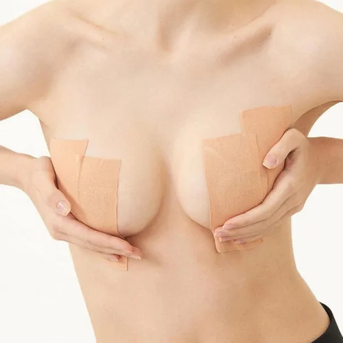 Vista 5 de Xuyuan Boobytape for Breast Lift Elastic and Silicone Backless Nipple Cover Set Bra Tape Boobytape for Breast Lift, Athletic Tape for Large Breast
