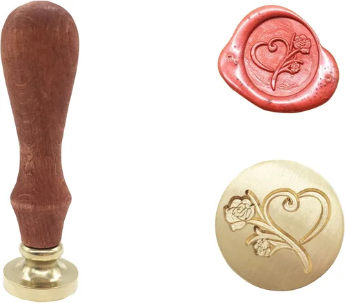 Vista 8 de Sello de sellado de cera vintage retro clásico para artes, manualidades, símbolo romántico, sello de cera, sello de metal, saludos elegantes