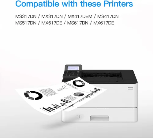 Vista 2 de LxTek Cartucho de tóner de repuesto compatible para Lexmark 51B1000 para usar con impresoras MS417DN MS317DN MS517DN MS617DN MX517DE MX617DE MX317DN