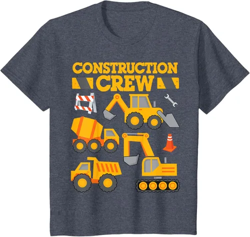 Vista 63 de Construction Crew Worker Excavator - Camiseta para niños y niñas Negro