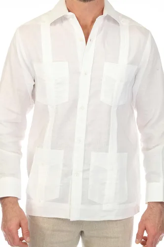Vista 6 de Mojito - Camisa de manga larga para hombre, 100% lino irlandés