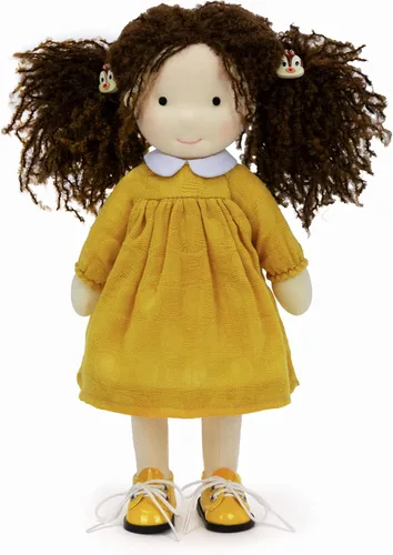 Vista 11 de BlissfulPixie Muñeca Waldorf hecha a mano, conejito de 12 pulgadas, muñeca de trapo suave con bonito peluche, ideal para bebés y niños pequeños