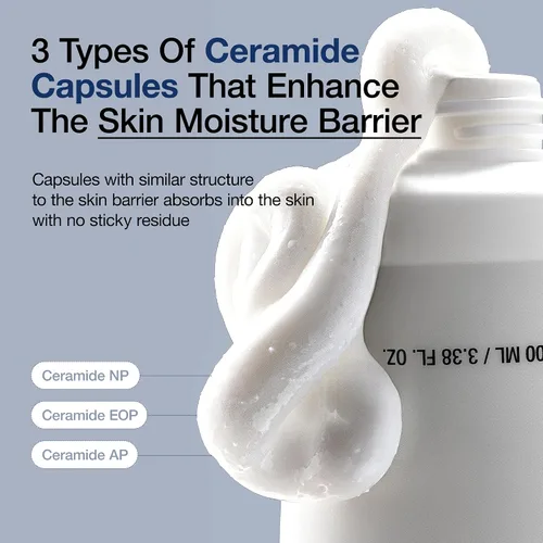 Vista 4 de ANUA 3 Ceramide Pantenol Moisture Barrier Cream, hidratante facial diario hidratante para todo tipo de piel, calmante, no comedogénica, con centella