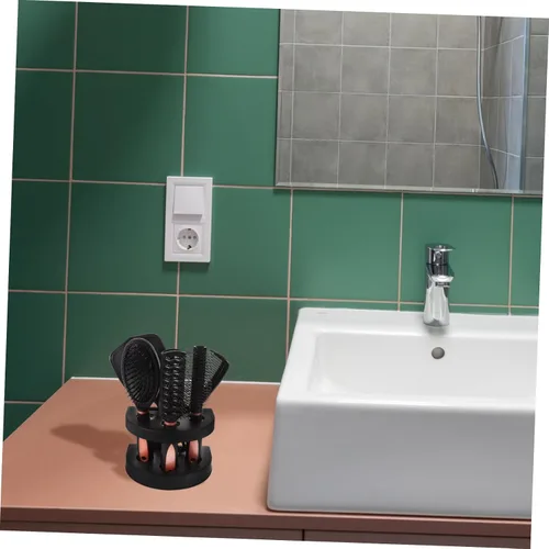 Vista 9 de FRCOLOR Juego de 5 peines de pelo con espejo, juego de 5 herramientas de peinado para cabello rizado, cepillo para cabello rizado, peine de masaje