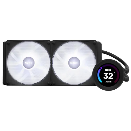 Vista 5 de Enfriador de agua NZXT Kraken Elite 280 RGB - 11.024 in con pantalla, controlador RGB y ventiladores RGB negro