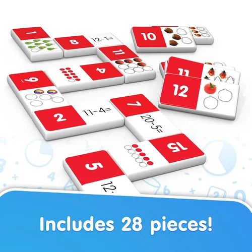 Vista 2 de Junior Learning Dominoes Subtraction Blanco 7.8 H x 4.7 L x 1.5 W