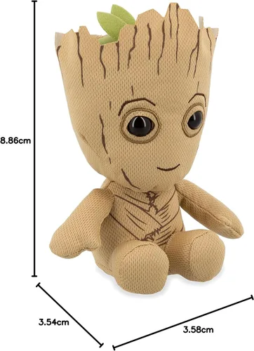 Vista 4 de TY Marvel Avengers Groot Regular, gorro blando con licencia para bebé, juguetes de peluche coleccionables
