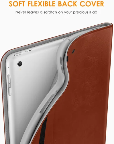 Vista 4 de DTTO para iPad de 9.7 pulgadas 5ª/6ª generación 2018/2017, funda con soporte para Apple Pencil, funda de cuero premium tipo folio con soporte
