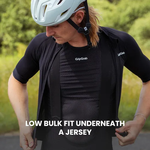 Vista 5 de GripGrab Capa base de ciclismo ultraligera sin mangas - Camiseta interior de malla de verano Negro x1