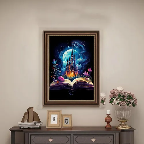 Vista 4 de PSCH Kit de pintura por números para adultos, kits de pintura por números, pintura al óleo acrílica por números para regalo, decoración de pared