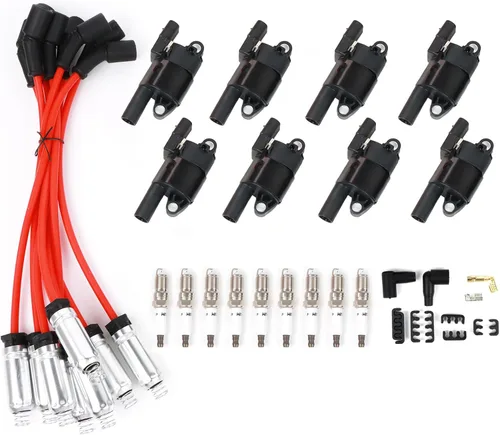 Vista 12 de Paquete de 3 bobinas de encendido UF156 y 6 bujías de iridio y 3 cables de bujía compatibles con Toyota 4Runner T100 Tacoma Tundra 1995-2004 3.4L