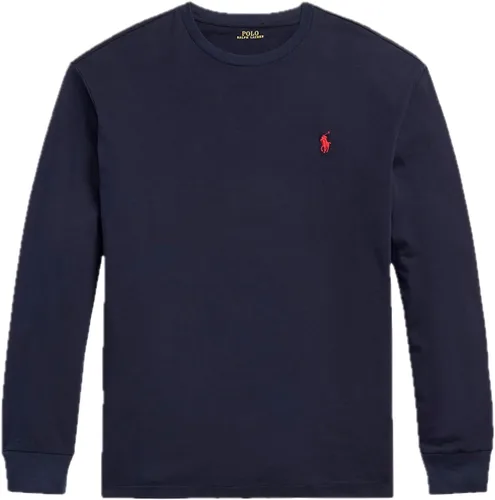 Vista 20 de POLO RALPH LAUREN Camiseta de manga larga de ajuste clásico suave al tacto para hombre (Soft Touch) Marina francesa