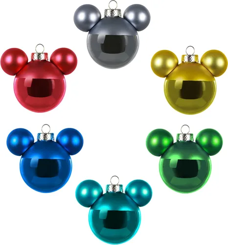 Vista 2 de Hallmark Keepsake Adorno de Navidad 2022, Mickey Mouse de Disney, juego de 6