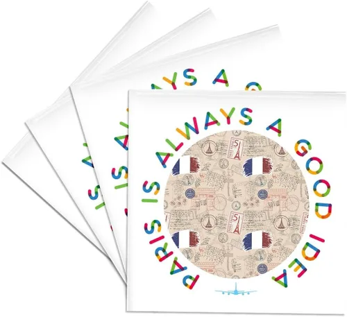 Vista 10 de 3dRose - Paris is always a good idea. A charming and classy travel gift - Coaster - (cst-362437-1)