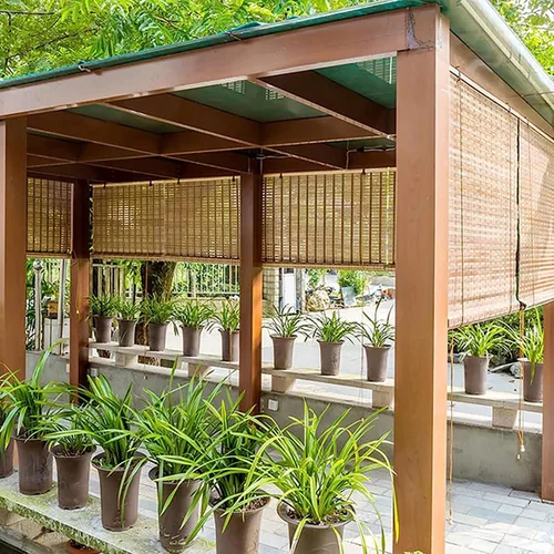 Vista 8 de Persianas de bambú natural, persianas romanas de bambú, persianas de bambú inalámbricas para ventanas, persianas enrollables de bambú retro
